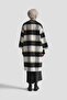Trend Plaid Fabric Leather Pocket Detailed Lined Jacket Black 24Kt557 - 5