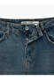 Cotton Regular Waist Pocketed Straight Leg Denim Trousers - Straight Fit Jeans - 6