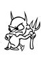 Sticker auto ''Devil'', 18cm, negru