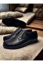 Men's 100% Genuine Leather with Fleece Inside, Non-Slip Sole Casual Shoes - 4