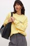 Women's Oversize Sweatshirt Vintage Vibes Printed Yellow – Crew Neck, 3 Thread Rastering - 2