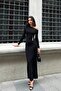 Accessory-Detail Bikini Neck Drop Sleeve Sandy Dress