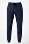 بنطال رياضي رجالي ذو أربطة وحزام مطاطي مبطن بالصوف 0341 أزرق داكن - 6