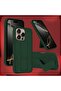 For iPhone 16 Pro Max Magnetic Finger Grip Shockproof Case (Dark Green) - 2