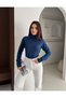 Half Fisherman Soft Textured Cashmere Long Sleeve Knitwear Sweater - 3