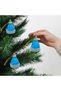 Beret-Blue-White-Pine Tree Ornament 3-Piece