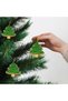 Christmas Tree - Cream - Green - Pine Tree Ornament 3-Piece