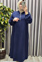 Women's Hijab Clothing Plus Size Zippered Jumbo Long Tunic - 7