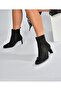 Suede Thick Heeled Women's Boots - 3