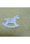 Rocking Horse-White-Pine Tree Ornament Set of 3 - 2