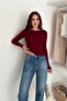 Buzyy Boat Neck Long Sleeve Blouse - 4