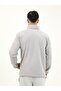 Gray Fleece Jacket with 3 Pockets and Full Zipper Front Detail - 4