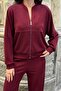 Modal Fabric Zippered Cardigan, Elastic Waist Trousers Set - 3