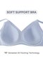 Elastic body compression bra, without underwire, blue M - 4