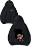 سترة The Weeknd 2 Design Back مطبوع باللون الأسود بغطاء رأس