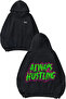 سويت شيرت Always Hustling Design Back مطبوع أسود بغطاء رأس