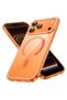 iPhone 17 Pro/18 Pro Case Clear Orange Transparent Slim Translucent Hard Shockproof Magsafe Case - 4