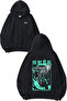 سويت شيرت Kaiju No 8 Monster Design Back مطبوع أسود بغطاء رأس