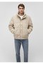 Mock Neck Inflatable Beige Men's Coat M0110470-86559 - 2