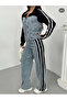 Women's Threaded 3-Thread g Paneled Premium Baggy Jean Pants