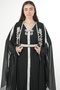 Moroccan chiffon caftan two pieces with a belt on the waist women kaftan dress - 4