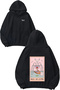 Tarot Card Ace of Cups Design Back Printed Black Hooded Sweatshirt