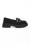 Women's Black Bow Casual Comfortable Loafer - 5