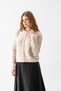 Soft Towel Texture Knitwear Cardigan - Stylish Cardigan Model with Gold Button Detail - Women's Cardigan - 5