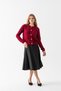 Soft Towel Texture Knitwear Cardigan - Stylish Cardigan Model with Gold Button Detail - Women's Cardigan - 2