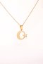 Gold Color Moon Star Steel Necklace Non Tarnish Stainless Steel Meaningful and Stylish (Unisex) - 5