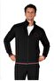 Men's Zippered Pocket Straight Leg Black Tracksuit Set - 2