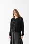 Soft Towel Texture Knitwear Cardigan - Stylish Cardigan Model with Gold Button Detail - Women's Cardigan - 7