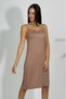 Women's Cotton Combed Viscose String Strap Undershirt Tunic Mink - 4