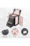 Large Jewelry Organizer Box, 6-Layer Storage Case - Black - 6
