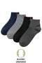 4 pairs of men's bamboo towel socks – short winter socks, soft and breathable natural bamboo sock set - 3