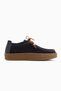 Polin Genuine Leather Navy Blue Suede Lace-Up Casual Loafer Shoes - 2