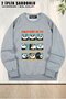 Unisex Kung Fu Panda Emotions of Po Printed Oversized Crew Neck Sweatshirt
