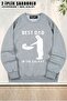 Unisex Best Dad Star Wars Printed Oversized Crew Neck Sweatshirt