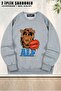 Unisex Alf Retro Tv Series 80S Printed Oversized Crew Neck Sweatshirt