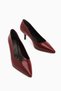 Flora Burgundy Stiletto Women's Heeled Shoes - 6