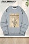 Unisex Lotr Friendship Printed Oversized Crew Neck Sweatshirt