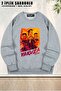 Unisex Yakuza Heroes Printed Oversized Crew Neck Sweatshirt