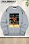 Unisex Kickboxer Film Jean Printed Oversized Crew Neck Sweatshirt