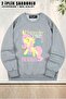 Unisex the Many Words of Fluttershy Printed Oversized Crew Neck Sweatshirt