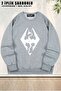 Unisex Logo of Skyrim Perfect Gift Active Printed Oversized Crew Neck Sweatshirt