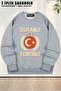 Unisex Ottoman Grandson Printed Oversized Crew Neck Sweatshirt