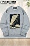 Unisex Molchat Doma Etazhi Stairs Printed Oversized Crew Neck Sweatshirt