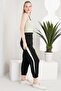 Lace-Up Pocketed Side Stripe Design Linen Trousers Beige Color - 8