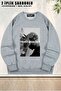 Unisex Tupac 2 Pac Shakur Trust Nobody Printed Oversized Crew Neck Sweatshirt