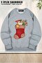 Unisex New Year Themed Printed Oversized Crew Neck Sweatshirt